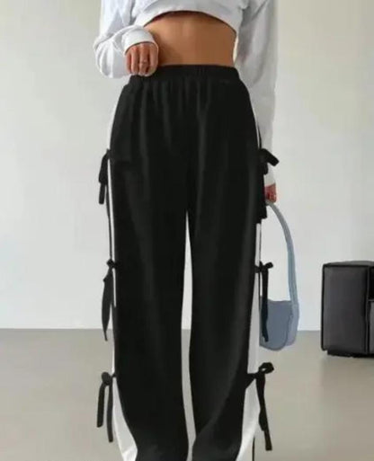 High Waist Slim Casual Straight Leg Trouser Pant WHITE
