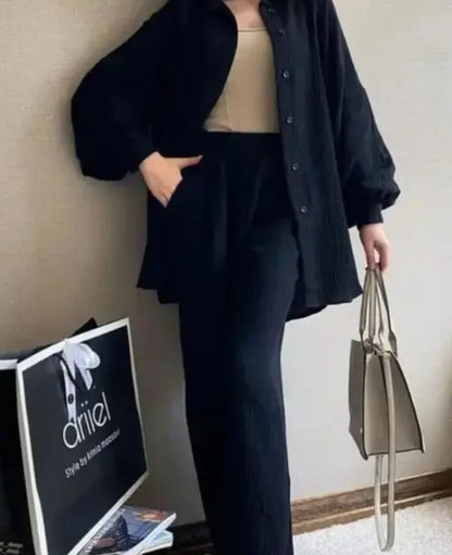 Green shirt pattern coordset